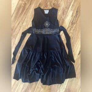Vintage black dress knee length black